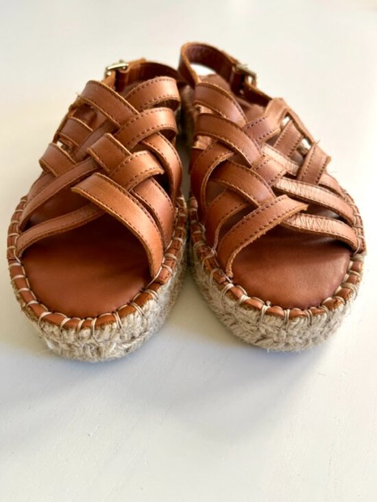 ALOHAS Shoes - Alohas Espadrille Woven Leather Sandals | Size 37